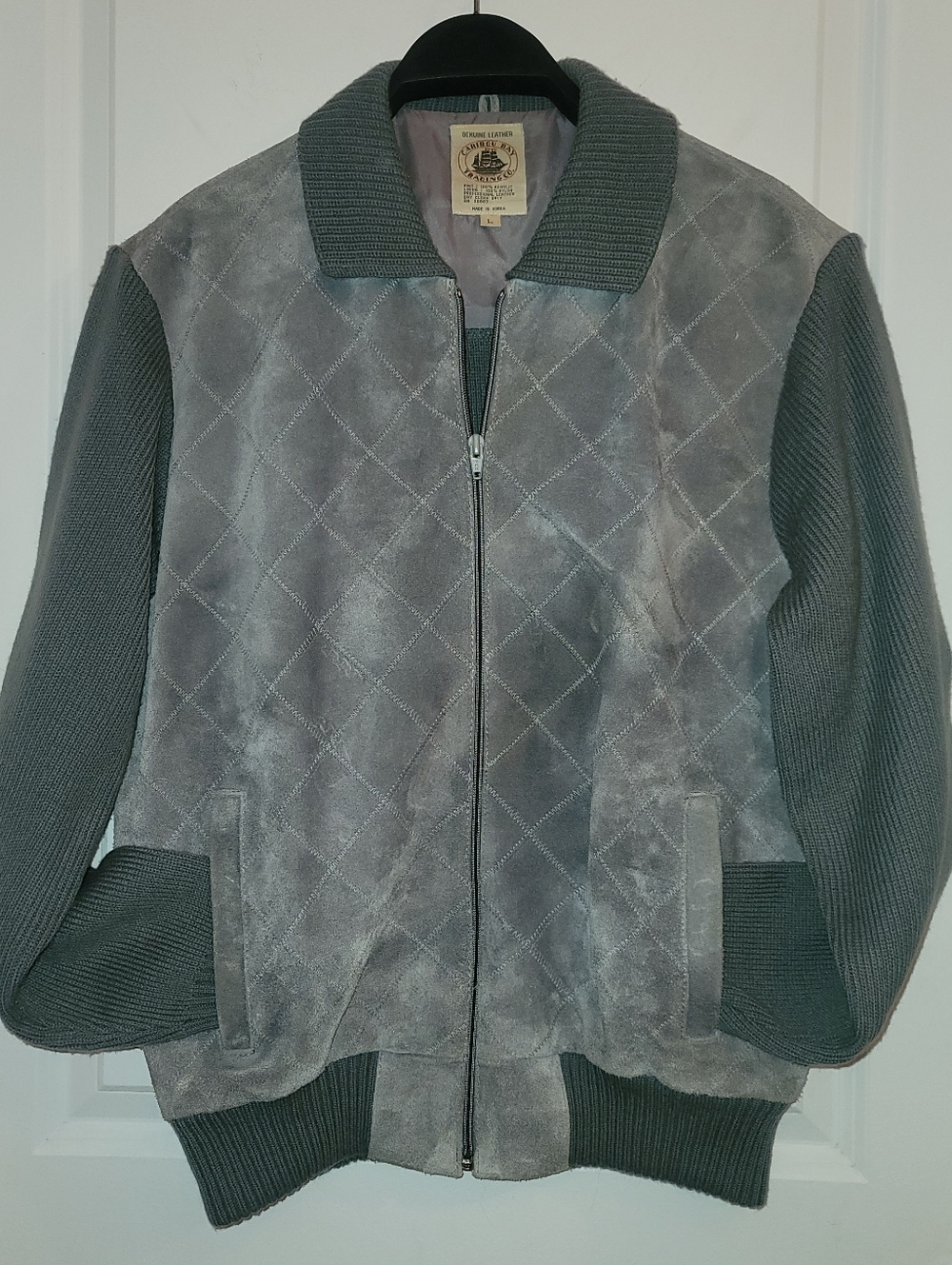 Quilted Suede Cardi